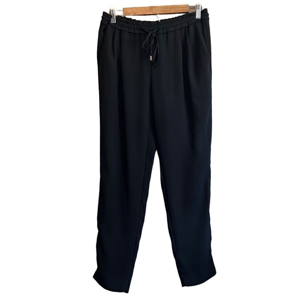 Zara Basic Collection Black Drawstring Waist‎ Pants Casual Trousers
